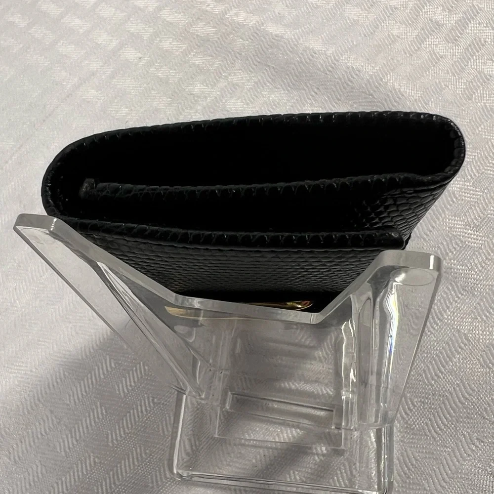 Salvatore Ferragamo Vara Black Lizard Embossed Leather Key Case
